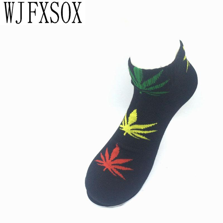 Cotton Germany's Harajuku Hip Hop Maple Leaf Socks Men's Street Boat Sock for women men's socks famous Weed Socks unisex