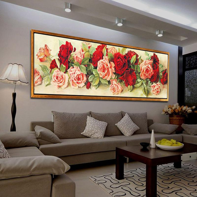 Home Decoration Diamond Painting rhinestone Cross Stitch rose flower Diy Diamond Embroidery Floral  Diamond Mosaic Wall Decor