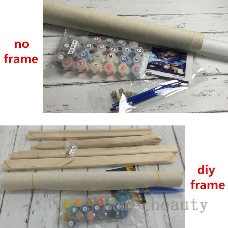 HOME BEAUTY oil paint painting by numbers diy picture drawing coloring on canvas painting by hand wall paint landscape J037