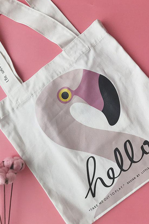 Holiday Flamingo Printed Shoulder Bag