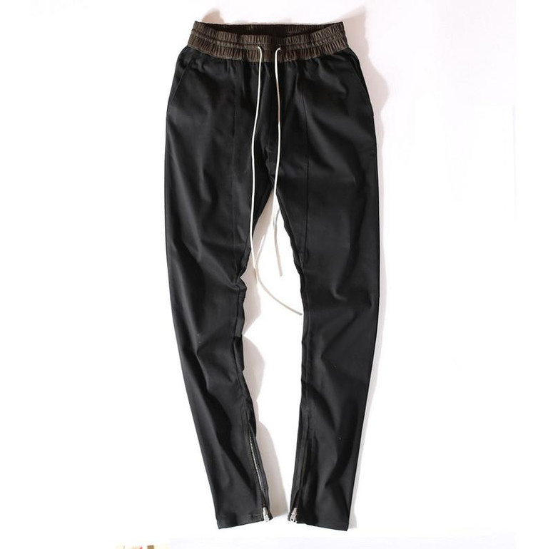 HIPFANDI Newest Hip Hop Men fear of god fog justin bieber style skinny slim long stripe zippers pants jogger in kanye west