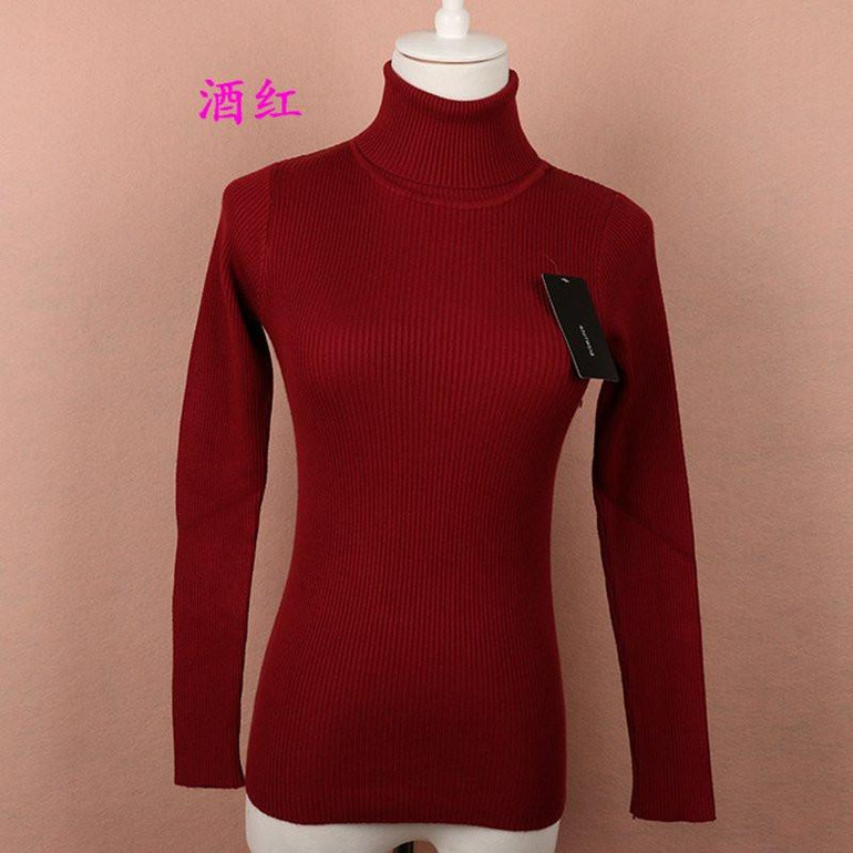 GIGIGO Turtleneck Warm Winter Women Sweater Long Sleeves Thick Knitted Ladys Pullovers Top Soft Elasticity Female Sweater