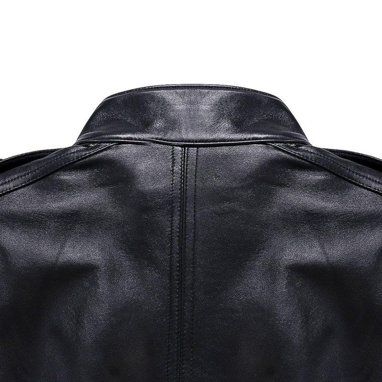 Genuine sheepskin leather genuine motorcycle stylish jacketM7