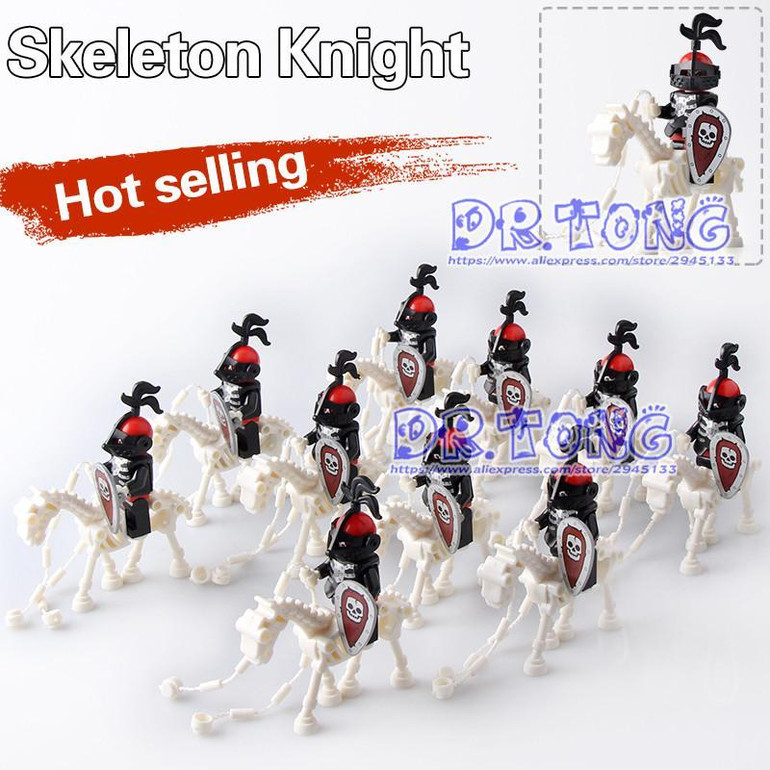 DR.TONG 7pcs Medieval Castle Knights The Hobbits The Lord of the Rings Figures with Armor Weapon Building Blocks Brick Toys Gift