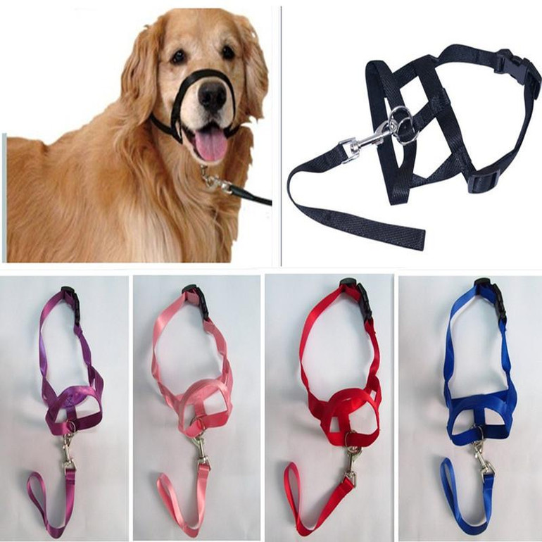 Adjustable Pet Mask Bark Bite Mesh Dog Mouth Muzzle Grooming Anti Stop Chewing Harness Leash Dog Muzzle