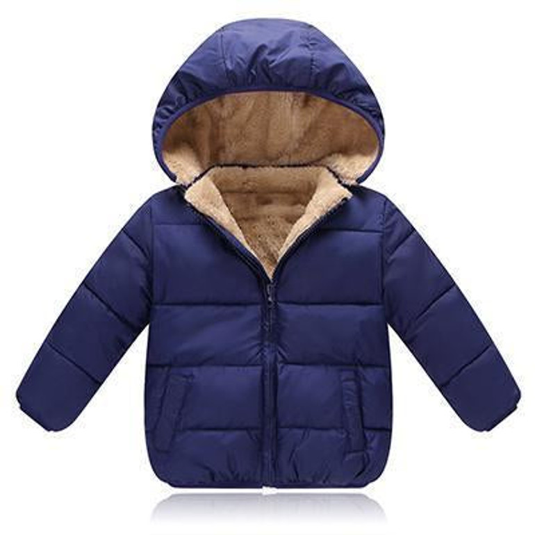 Actionclub Winter Thickening Children Clothing Cotton Hooded Baby Girls Boys Winter Outwear Pure Color Coat Kids Winter Clothing