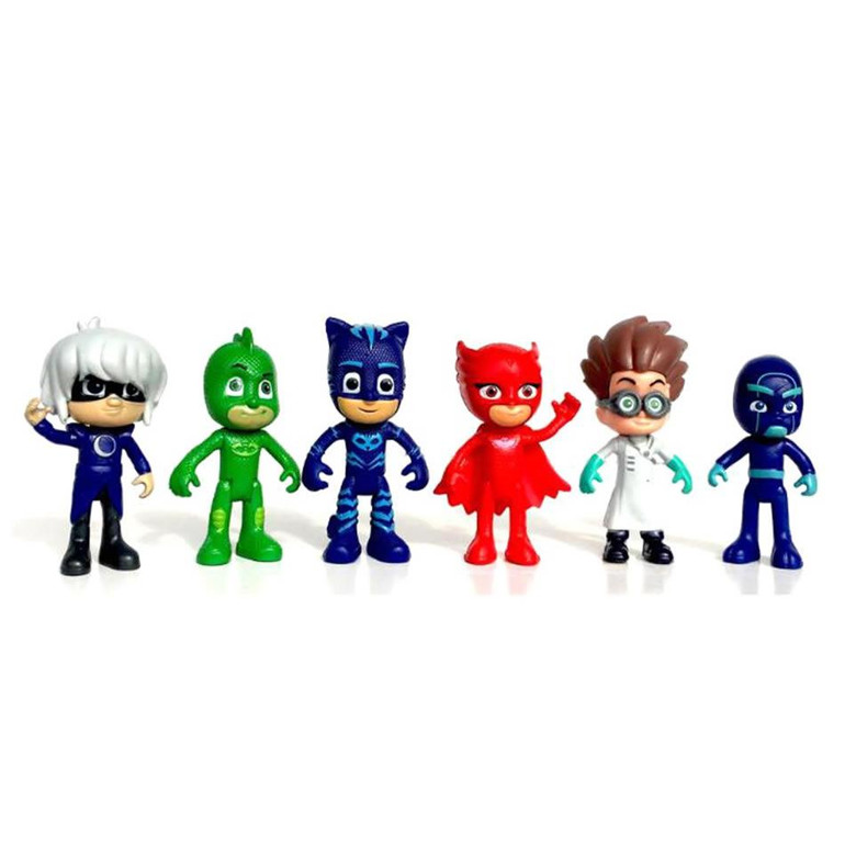 9CM 6Pcs/lot PJ masks Doll Toy Kids Action Figure Toy Owlette Catboy Anime Decoration Boy Girl Children'S Birthday Gift
