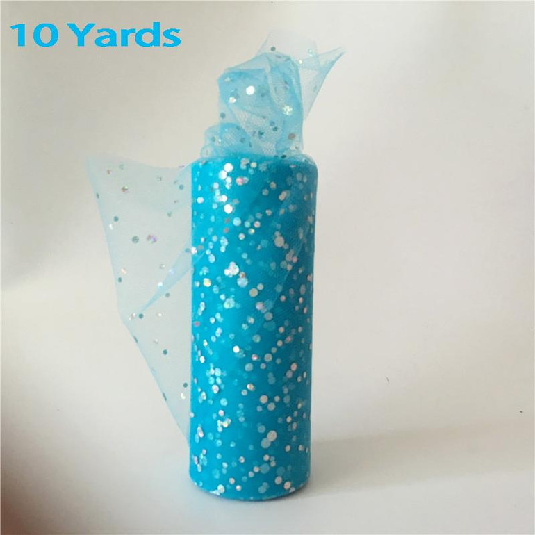 9.2/22m Glitter Sequin Tulle Roll 10/25 Yards 15cm Spool Tutu Wedding Decoration Organza Laser DIY Craft Birthday Party Supplies