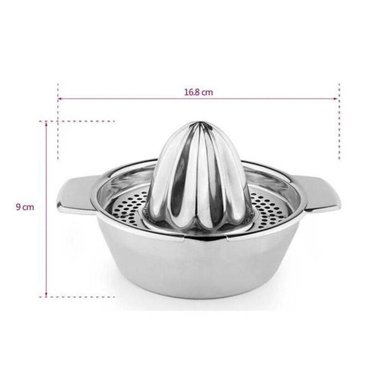 Stainless Steel Manual Lemon Juicer Squeezer with Bowl