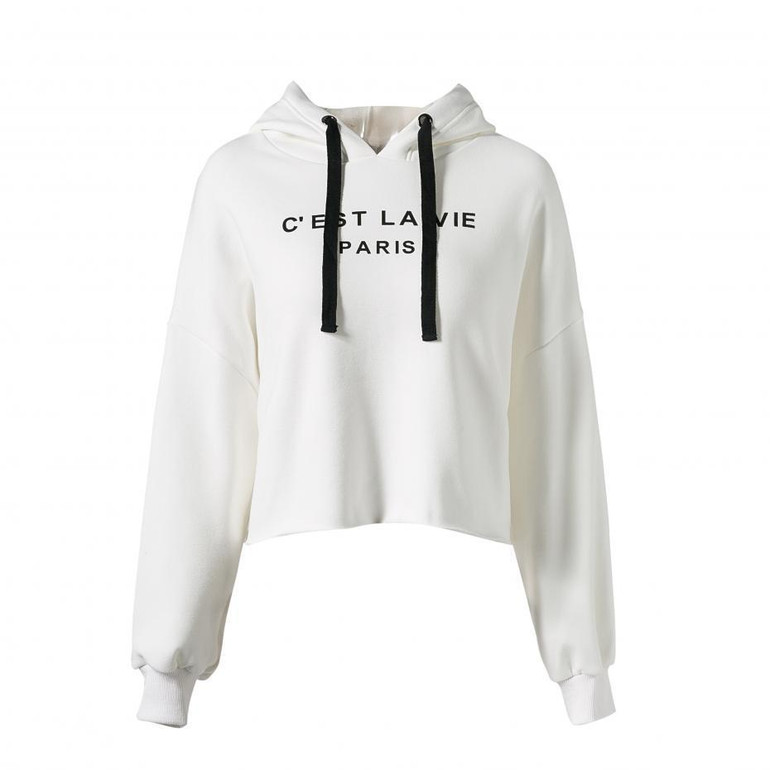 Lily Rosie Girl Red Letter Crop Sweatshirt for Women