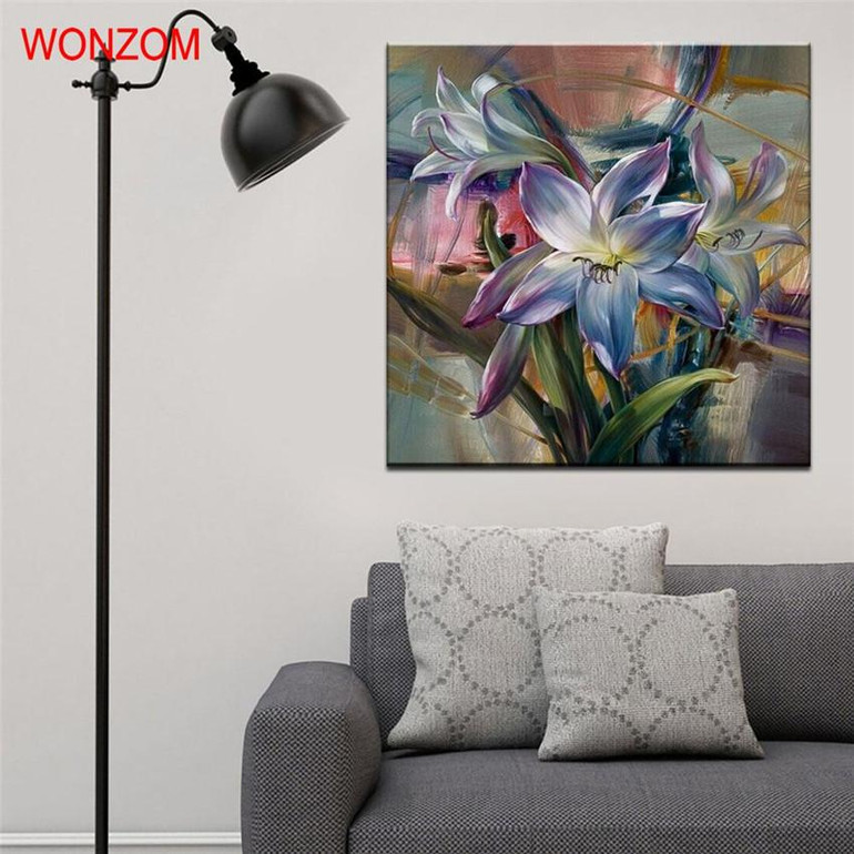Lily Flower DIY Painting By Numbers - Unframed Home Decor