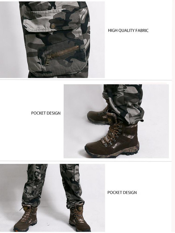 LILL Army Camouflage Cargo Pants for Men - Breathable & Casual