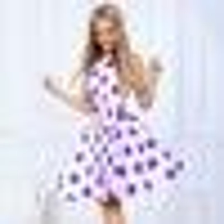 2018 Plus Size Women Sweet Dress Polka Dot Short Sleeve O Neck Dresses Retro Vintage Party Dress Vestidos Robe Femme