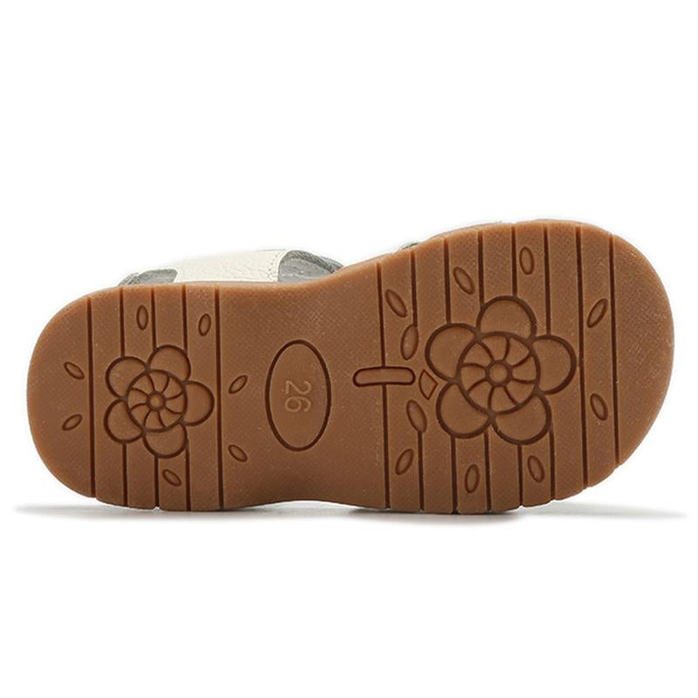 2018 New Summer Children Sandals for Girls Genuine Leather Bowtie Princess Shoes Kids Beach Sandals Baby Toddler Shoes White