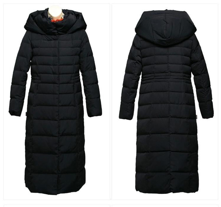 2023 Women's Winter Warm Long Down Jacket - Plus Size Hooded, Thick Quality White Duck Down for Ultimate Comfort