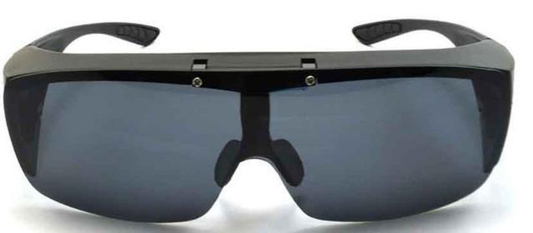 Filp up polarized Fit over sunglasses with lens folding wear on regular prescription glasses