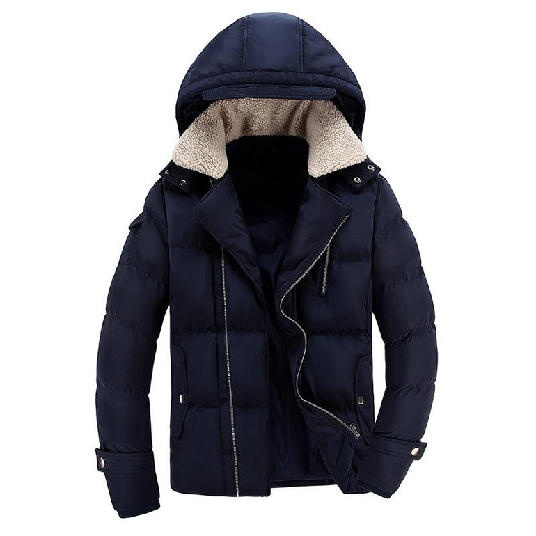 Field Base Men Winter Parkas Casual New Hooded Thick Padded Jacket Zipper Slim Men Coats Men Parka Outwear Warm Male Jackets