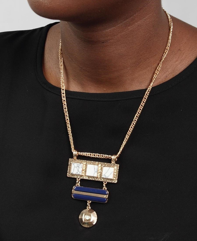 Stone Chain - Gold