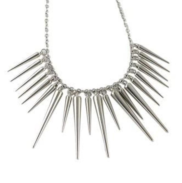 Steampunk Pendant Necklace Gold-Color Silver Color Chain Spike Maxi Statement Necklaces & Pendants For Women Jewelry