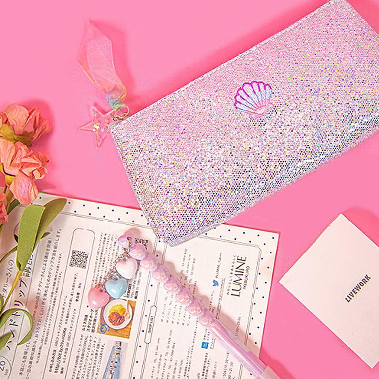 Cute Unicorn Printing Sequins Girls Case Cosmetic Makeup Bag PVC Pencil Pouch Purse for school