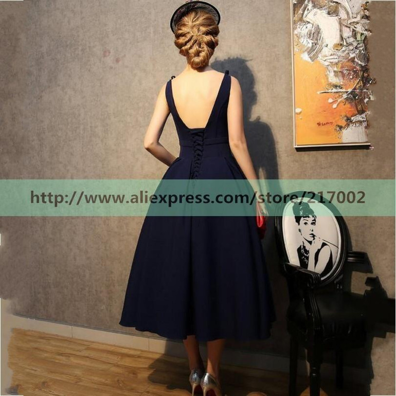 ANTI Navy Blue 2016 Elegant Cocktail Dresses Robe De Vestidos De Coctel Evening Party Short Gowns For Graduation Sweet 16 Years