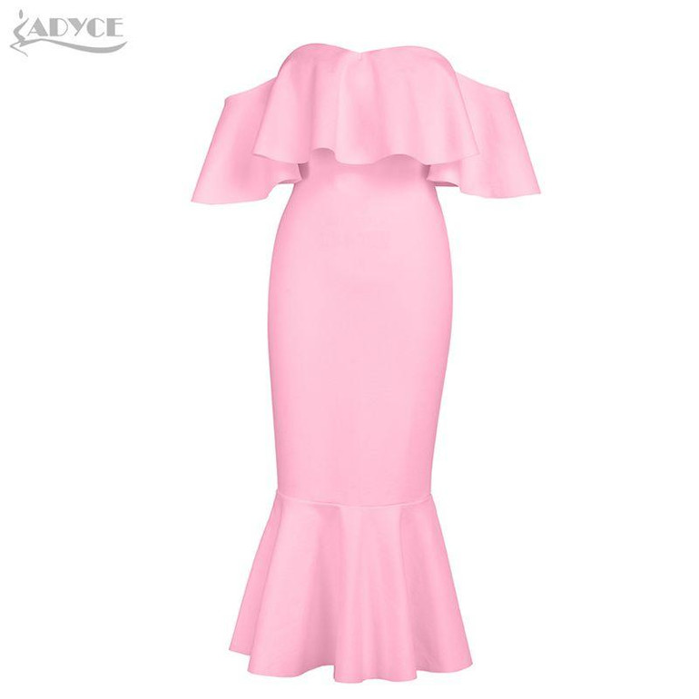 Adyce 2018 Bodycon White Dresses Vestidos Elegant Women Clubwear Butterfly Sleeve Ruffles Celebrity Party Dress Free Shipping