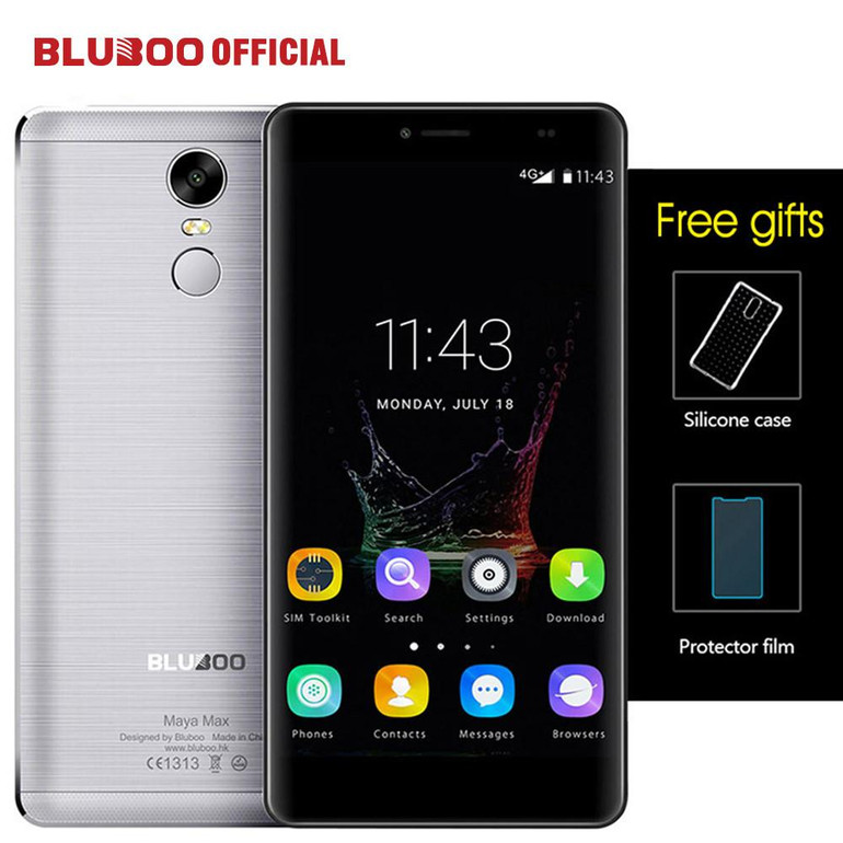 BLUBOO Maya Max 6.0" HD 4G LTE Mobile Phone Android 6.0 MTK6750 Octa Core 3GB RAM 32GB ROM 13.0MP Fingerprint 4200mAh Smartphone
