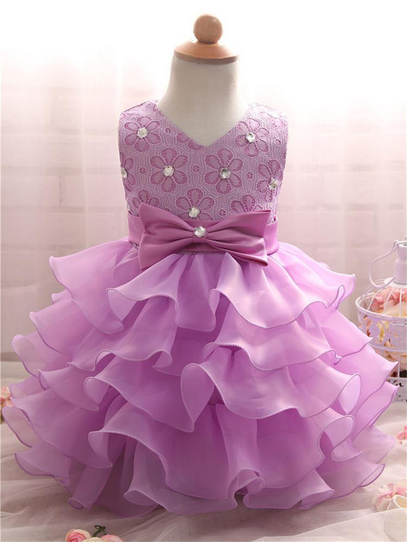 Pretty Baby Girl Fluffy Indant Christening Gowns Baby Girl 1 Year First Birthday Party Dresses For Girls Kids Vestido Infantil