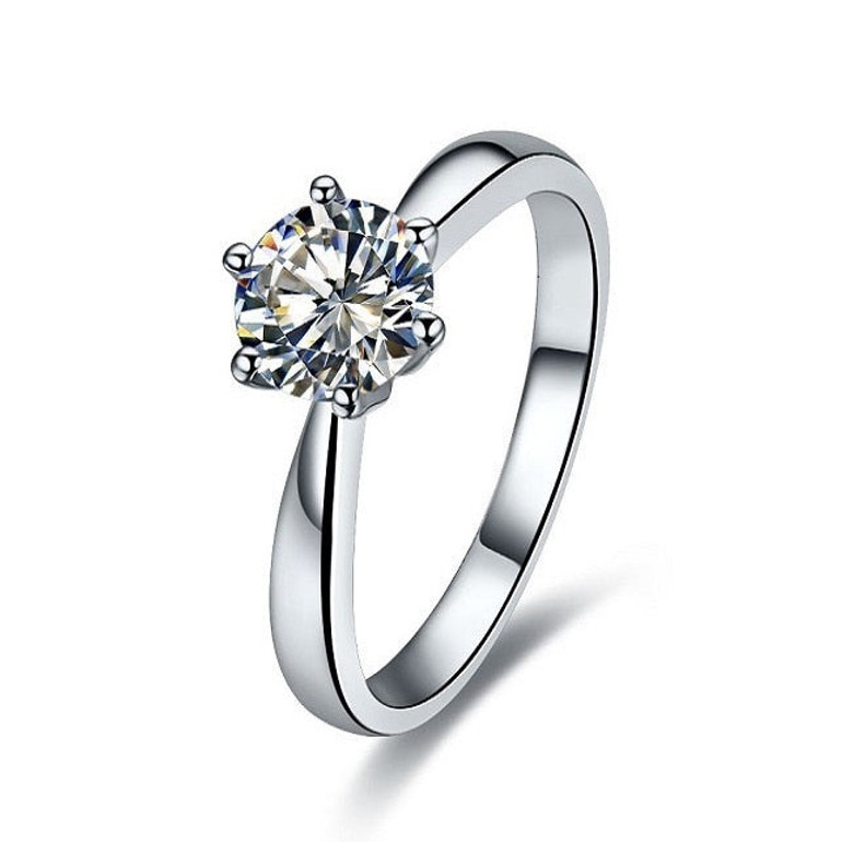 18K Gold  Moissanite Engagement Ring