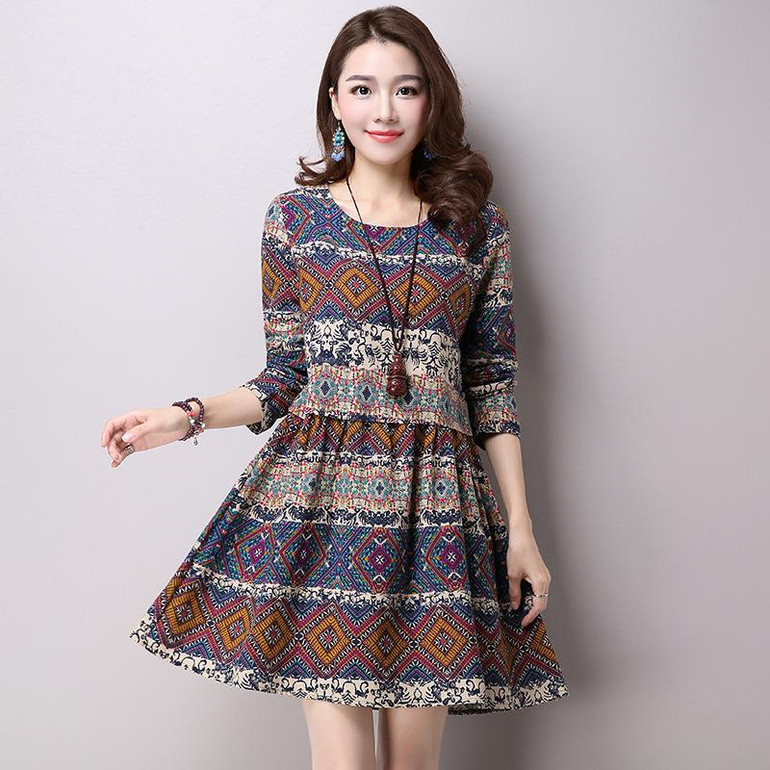 Maternity Dresses Pregnant Women Vintage Pregnant Dress Autumn Winter Loose Maternity Clothing Pregnancy Clothes Veatido CE212