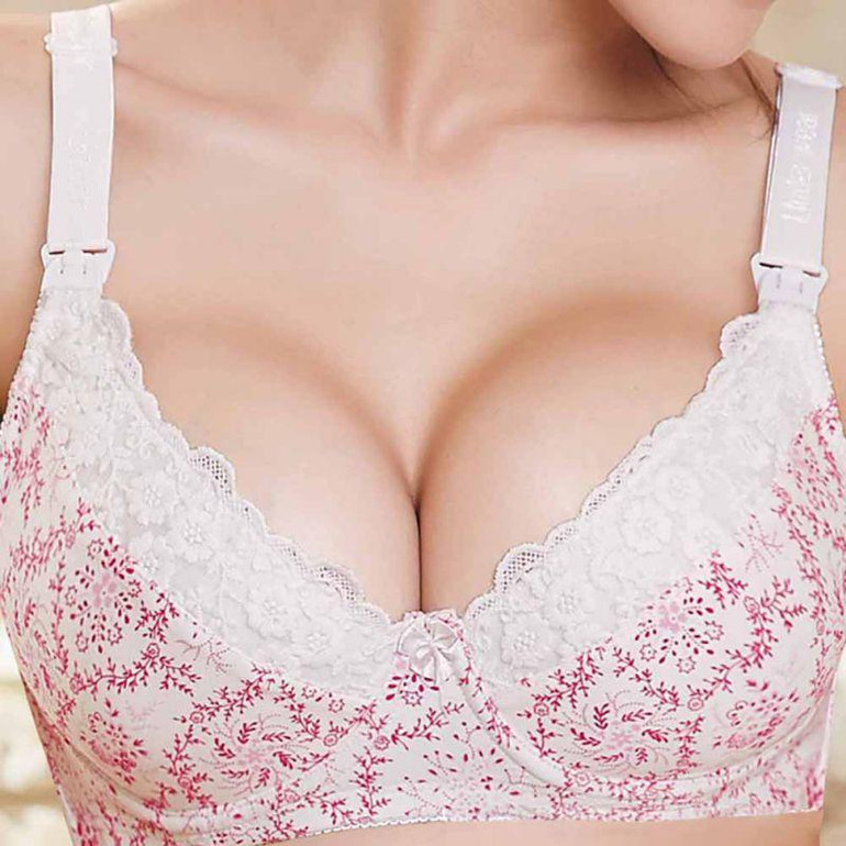Maternity Bra Nursing Bra Feeding For Pregnant Women Flower Lace Underwear Anti Sagging Gravidas