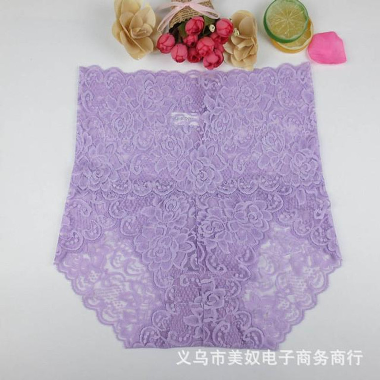 High Waist Lace Underwear Women Briefs Sexy Transparent Underwear Plus Size Thong Ladies Panties Seamless Briefs for Women