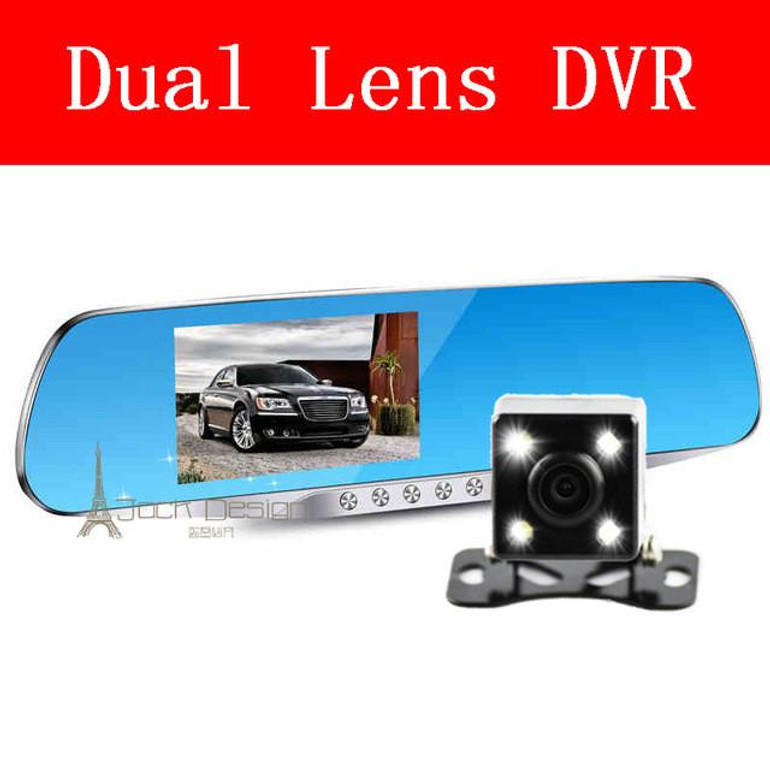 dual lens car camera rearview mirror auto dvrs cars dvr  recorder video registrator full hd1080p night vision dash cam camcorder