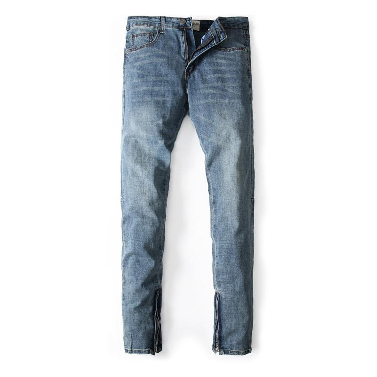 DSEL Brand Mens Jeans Blue Color Elastic Stretch Denim Slim Fit Jeans Men Pants Ankle Zipper Skinny Streetwear Biker Jeans