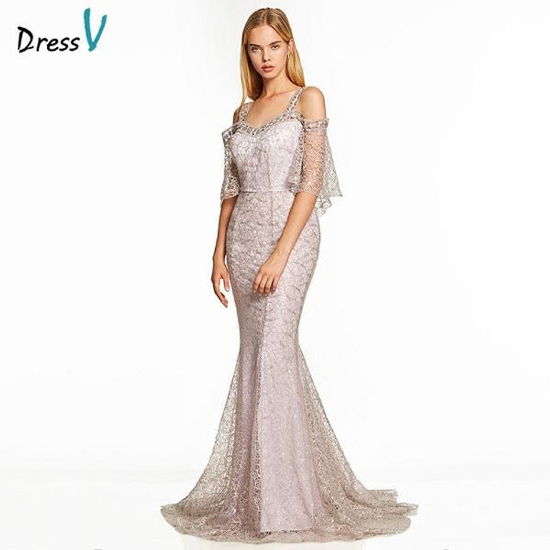 Dressv pink a line long evening dress backless cheap straps half sleeves wedding party formal dress lace evening dresses Dressv pink a line long evening dress backless cheap straps half sleeves wedding party formal dress lace evening dresses