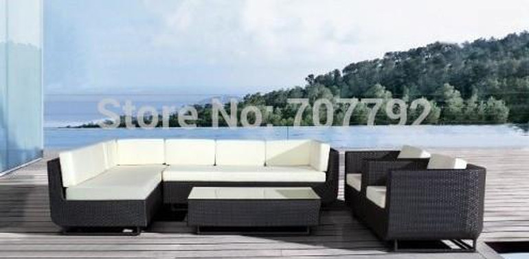 2017 All Weather Outdoor luxury furniture rattan sofa sets