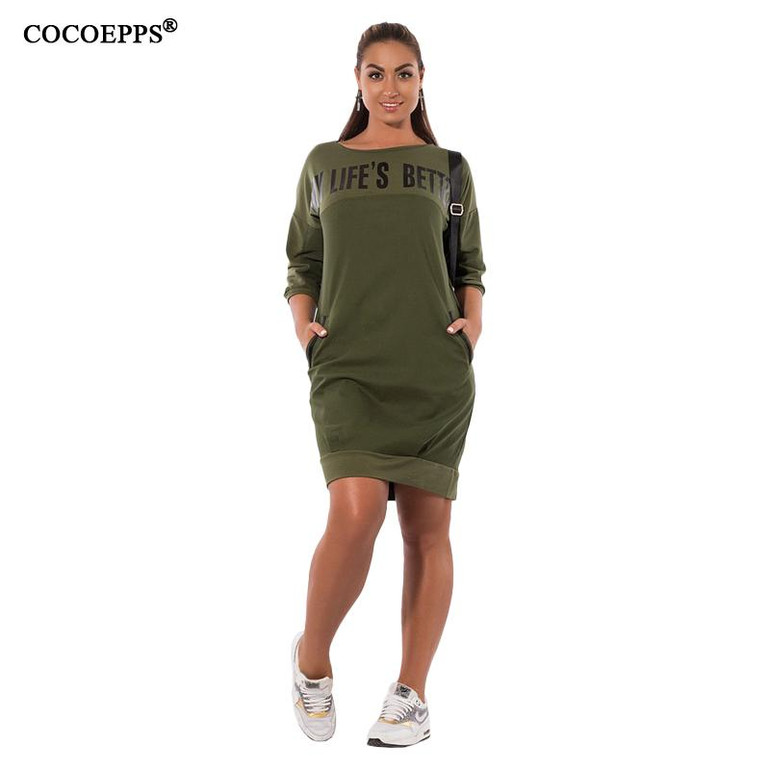 2017 5xl 6xl Letter Print New Women Dresses Large Size Winter Warm Dress Plus Size women Clothing Casual Elegant Blue vestidos