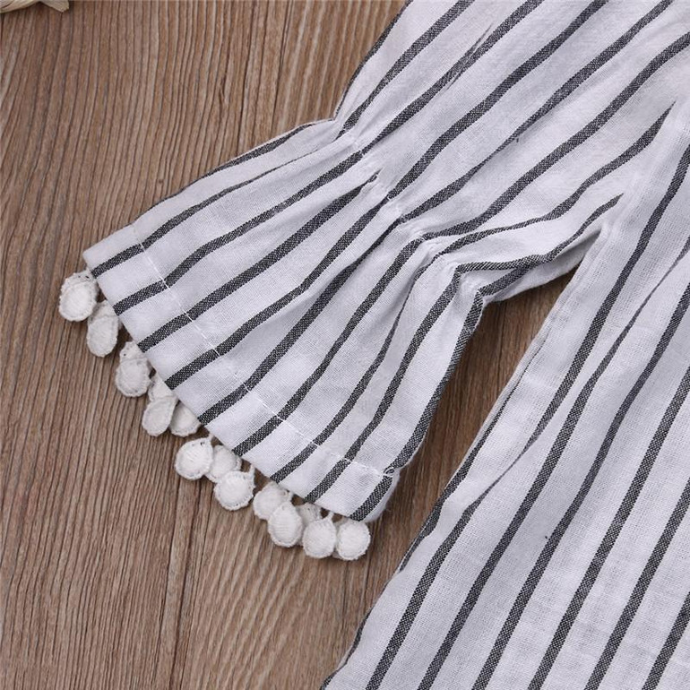 New Christmas Santa Claus Kids Baby Girls Clothes Tops Tutu Dress Striped Princess Dress