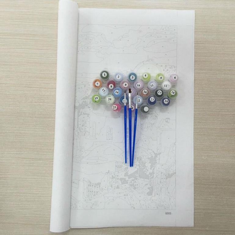 Frameless Snow Landscape DIY Painting By Numbers Canvas Oil Painting Home Decoration For Living Room 40*50cm Wall Art GX4226