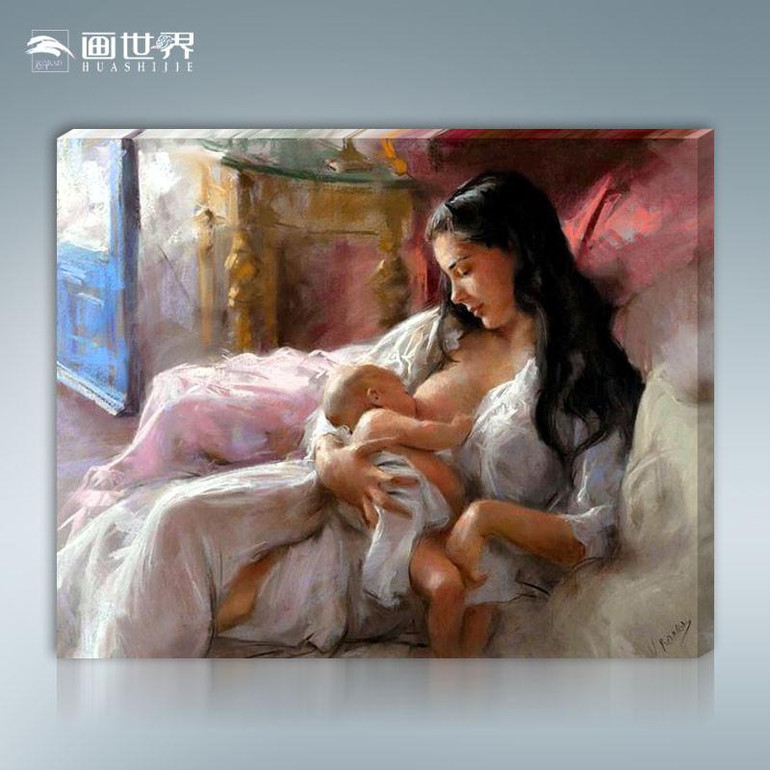 Frameless picture on wall acrylic painting by numbers abstract drawing by numbers unique gift coloring by numbers mom and baby