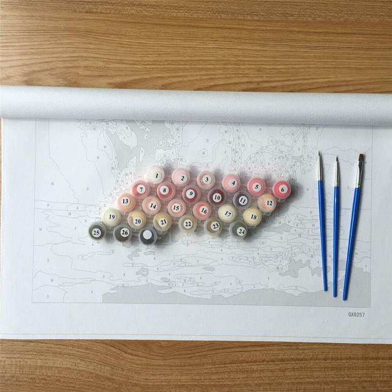 Frameless Oil Painting By Numbers Wall Art DIY Oil Painting By Numbers On Canvas Home Decoration For Living Room 40*50CM GX8849