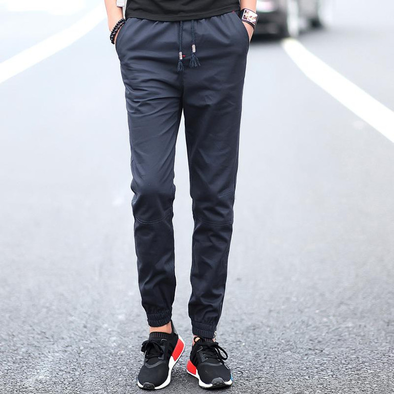 2017 Fashion Men's Khaki Joggers Pants High Quality Men Legging Feet Pants Harem Street Active Trousers
