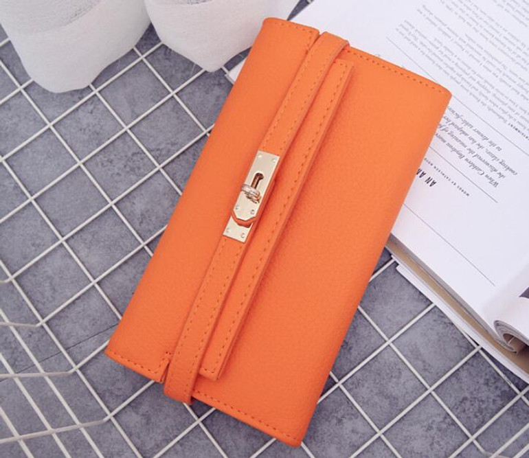 2017 Fashion Lock Wallet For Ladies Women Wallet Quality Leather Wallet Elegant Female Purses Ladies Wallets Women Purse C2272/l