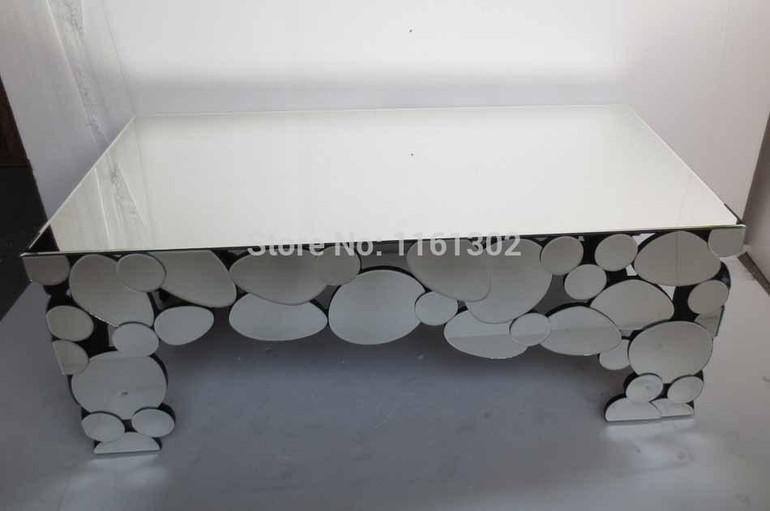 modern mirrored coffee table- mirrored furniture