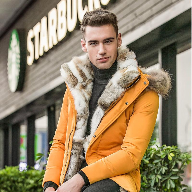 2017 North Down Men Winter Jackets Mens Duck Down Coat Cashmere Fleece Parka Man Jacket Coat Genuine Fur Hooded Parkas for Men