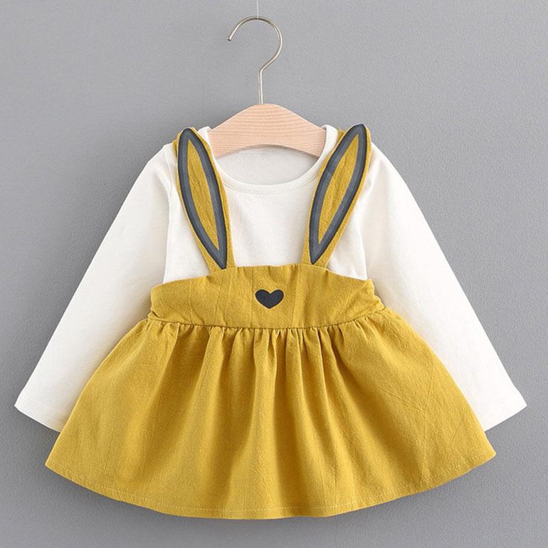 Melario Baby Dresses 2018 New Spring Autumn Baby Girls Clothes Printing Girls Party Dress Princess Dress Suit Newborn Dress