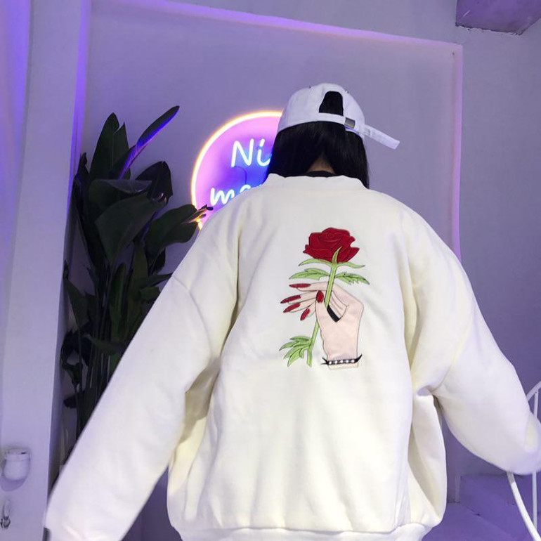 Hometown of winter rizzang loose thin thick thick cotton wool Harbour flower personality personality collar collar warm jacket