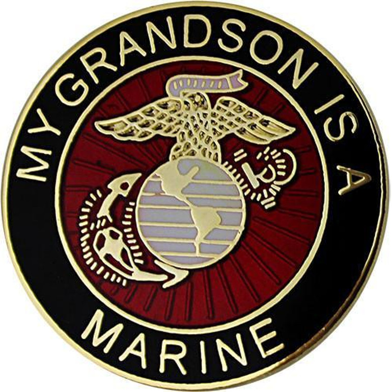 My Grandson is a Marine 1" Lapel Pin