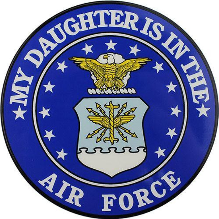 My Daughter Is In The Air Force With Crest Clear Decal