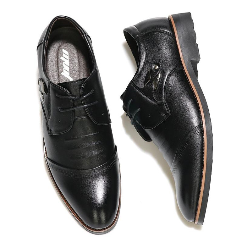 MVVT Fashion Pointed Toe Men Oxfords Shoes Quality PU Formal Shoes Men Dress Shoes Business Wedding Shoes